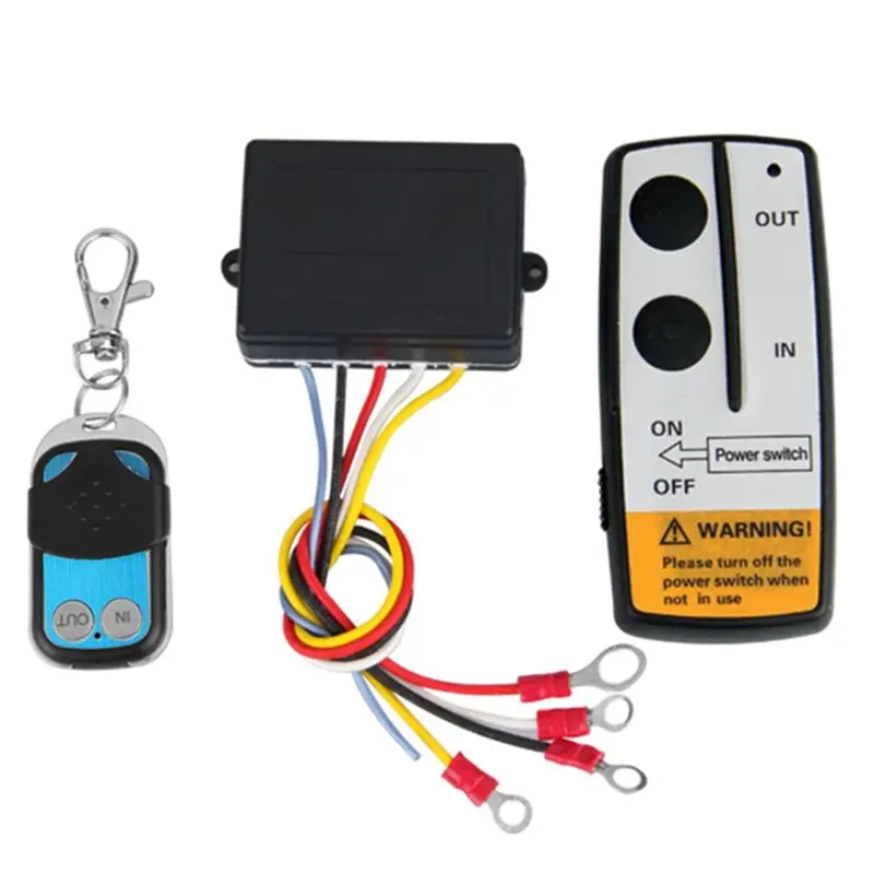A48P-Versatile Wireless Winch Remote Control Kit Receiver Module, Transmitter Handset, And Switch Controller For Jeep ATV SUV Tr