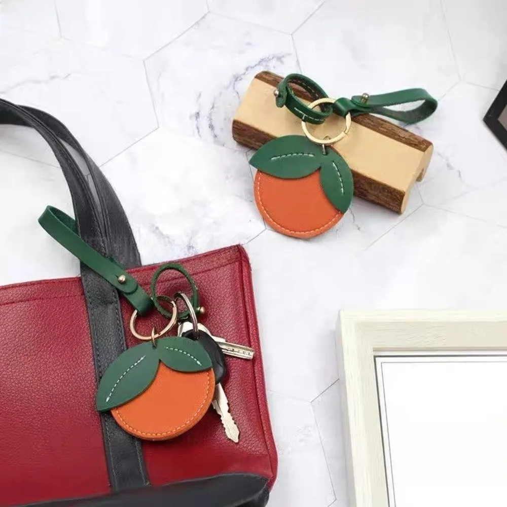 تصميم الأزياء لطيف بو الفاكهة المفاتيح الفاكهة شكل البسيطة بطاقة الوصول حالة سحابة البرتقال حقيبة قلادة هدية #5