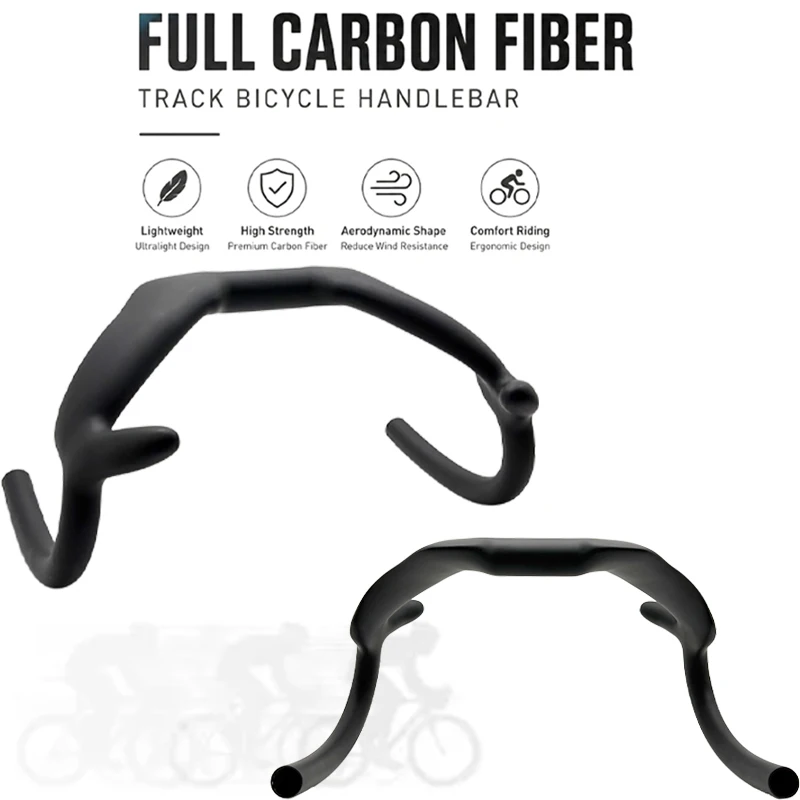 Full Matte Carbon Aero TT Drop Bars 31.8mm Clamp Selectable Width 360-420mm Triathlon Time Trial Racing Bike Handlebars