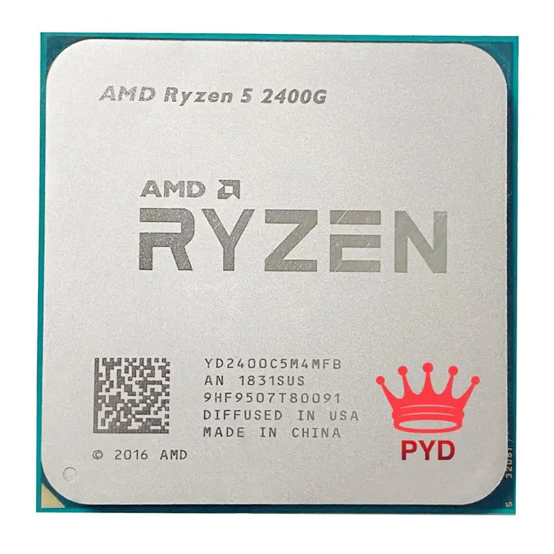 

New AMD Ryzen 5 2400G R5 2400G 3.6 GHz Quad-Core Quad-Thread 65W CPU Processor YD2400C5M4MFB Socket AM4