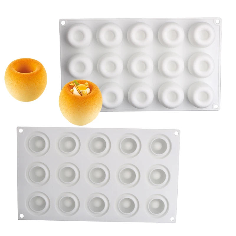 Jídlo grade dezert zdobení nástroje nejvyšší konkávní design válcová tvarované silikon dort plíseň kuchyň bakeware čokoláda mould