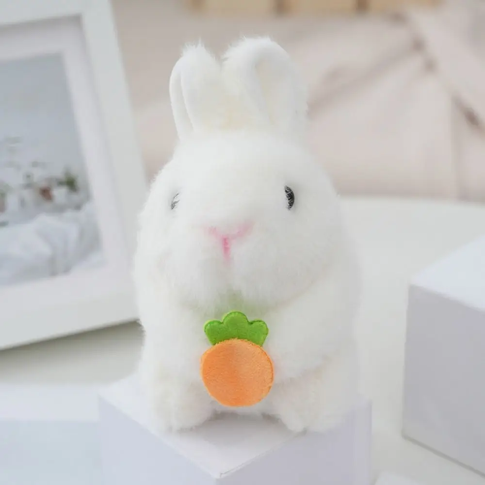 الحيوانات المحشوة أرنب أفخم المفاتيح أنيمي دمية رقيق أرنب أفخم قلادة PP القطن لينة أرنب أفخم كيرينغ
