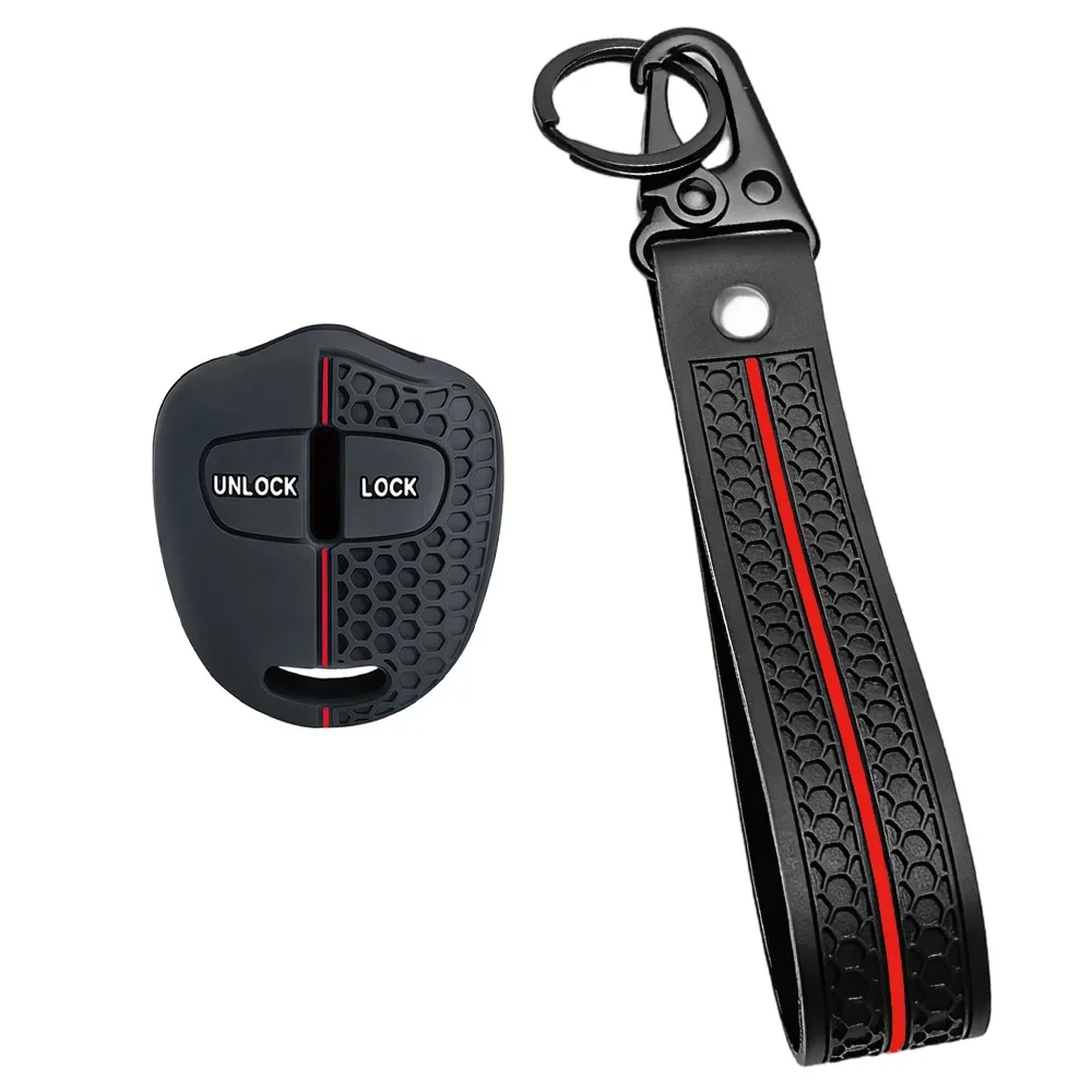 Track Honey Textured Key Case With Keychain For Mitsubishi Montero Shogun Colt Comfort Grip Vehicle Key Storage Holder