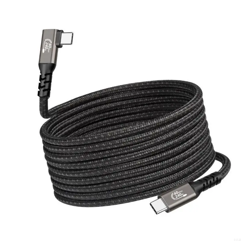 2025 NEW 240W USB4 40GBPS نقل البيانات السلك الزاوية اليمنى للشحن السريع و 8K عرض كابل سطح مكتب فعال