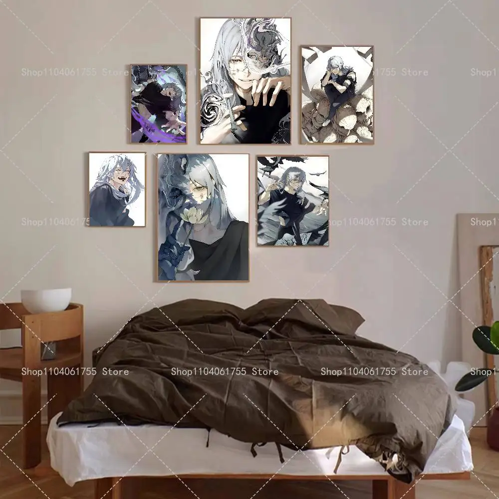 Anime Mahito Poster Self-adhesive Art Waterproof Paper Sticker Coffee House Bar Room Wall Decor
