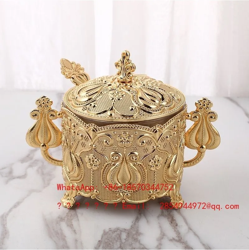European Sugar Bowl Creative Sugar Storage Jar Condiment Container Kitchen Dining Table Decor Ornament view 2