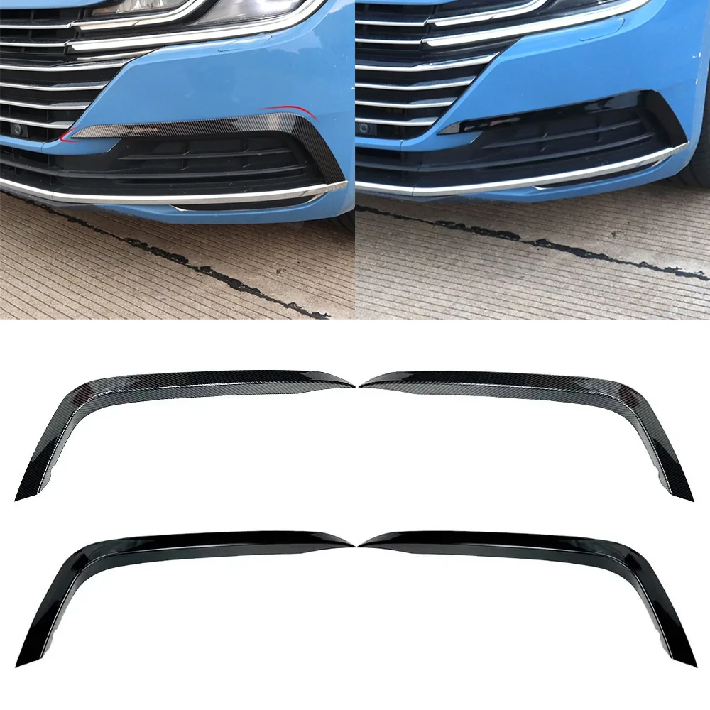 

2 шт., разделитель переднего бампера из АБС-пластика и противотуманная фара, гриль, накладка на нож ветра-для Volkswagen Arteon/CC 2017-2020