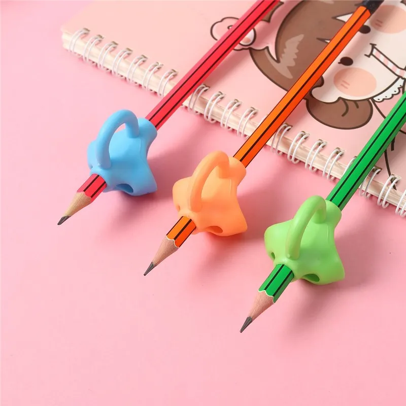 Kids Pencil Holder Set - 5/10/20PCS Three-Finger Writing Correctors Learning Holding Device Children's Correcting Pen for School