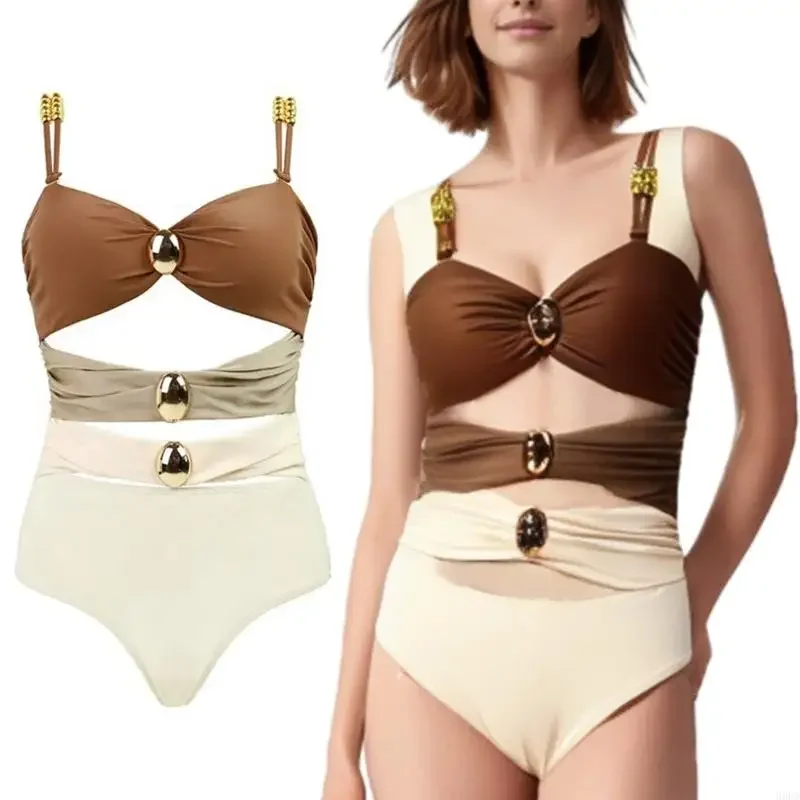 

Женский купальник из 1 предмета, женский купальник с вырезом, купальный костюм с рюшами, женский купальный костюм с эффектом для