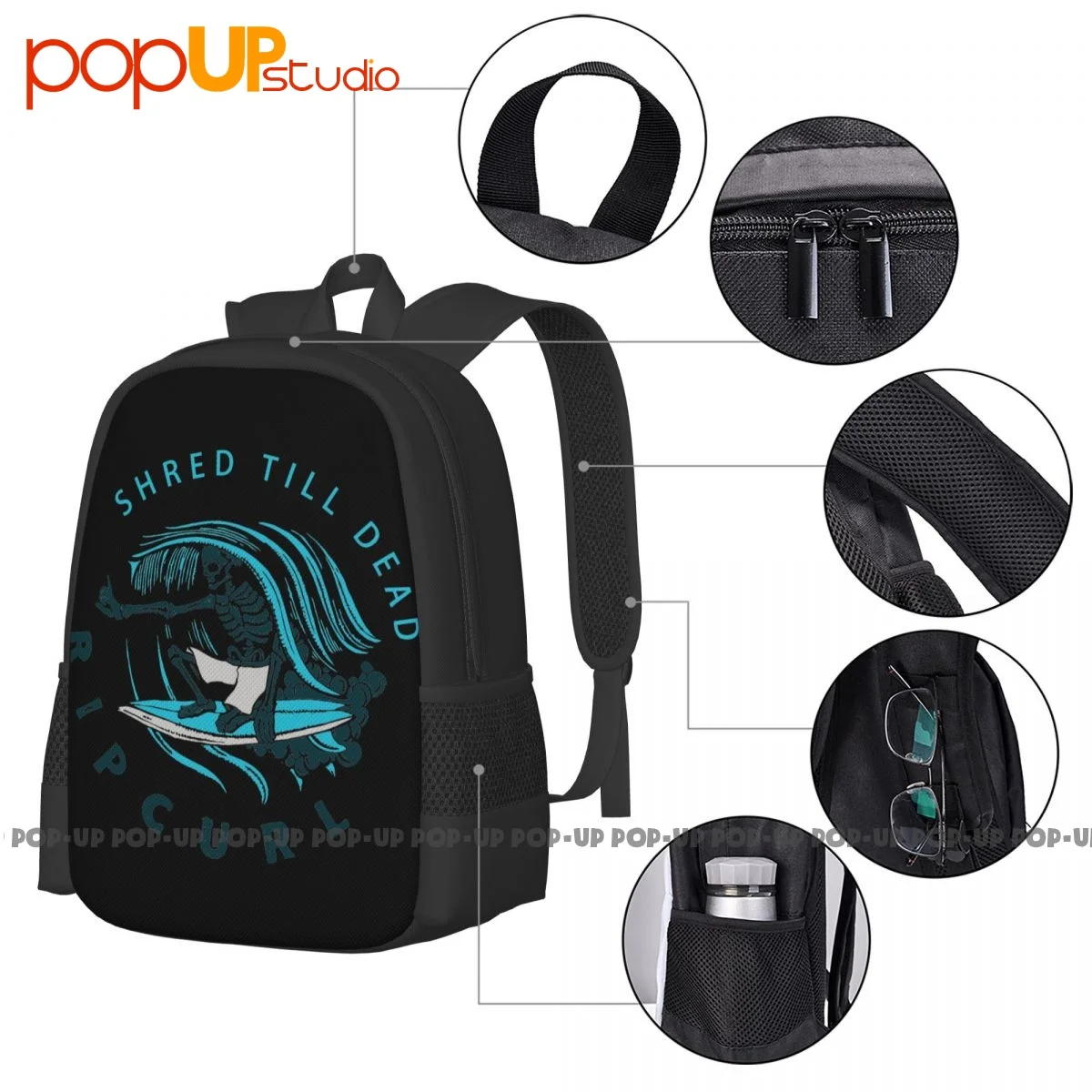 Rip Curl Shaka Shred Heritage Hawaii Backpack Large Capacity Hot Portable Shopping Bag Clothes Backpacks