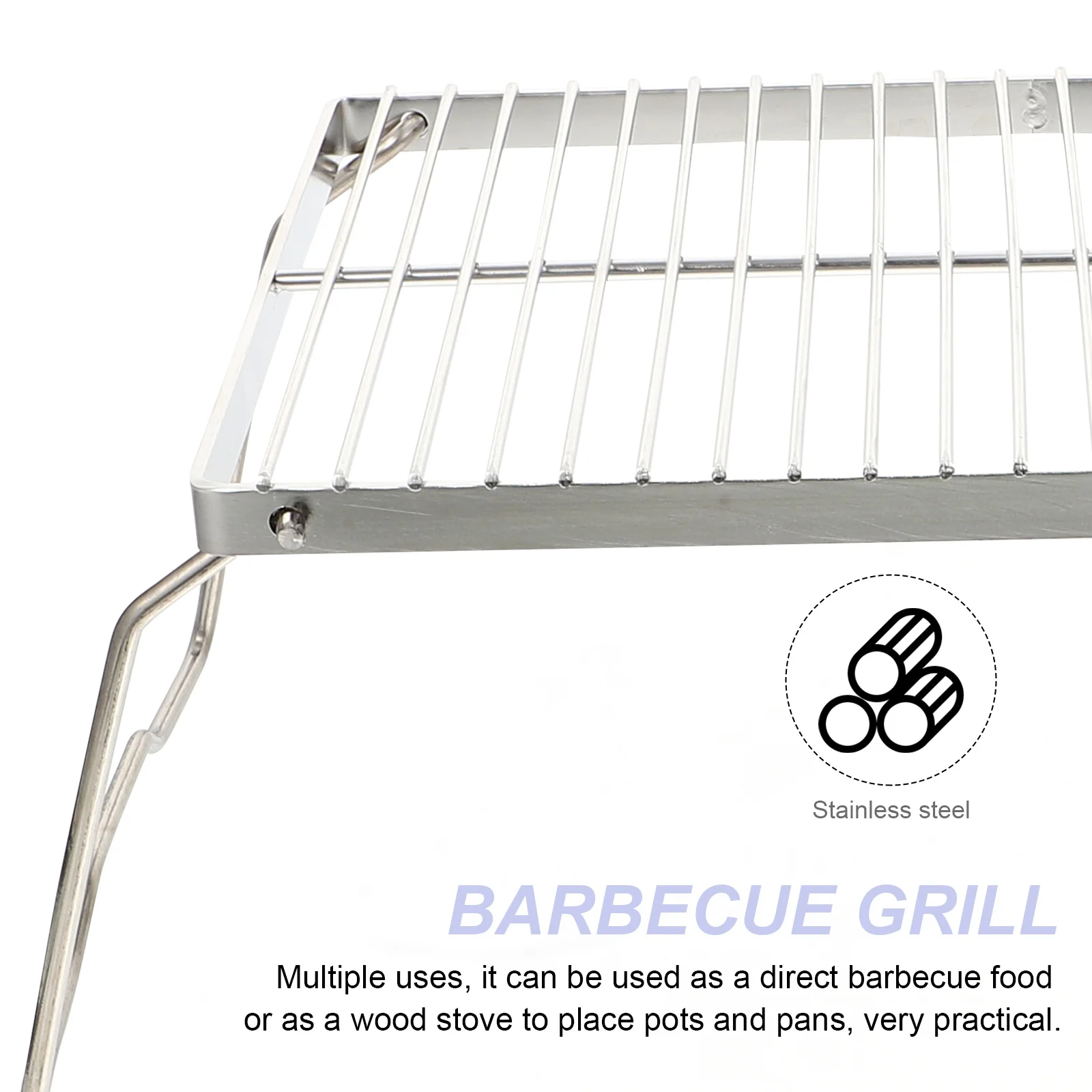

Folding Portable Bbq Grill Stainless Steel Heavy Duty Campfire Grill for Outdoor Camping Picnic Barbecue Rack Camping Supply