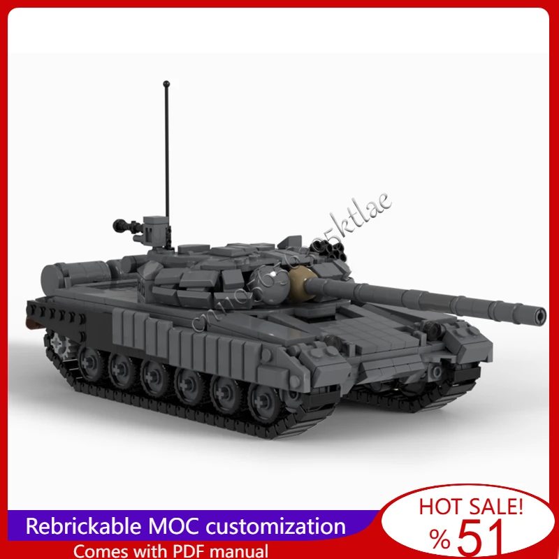 

701 PCS T 72B1 Modified Main Battle Tank Model MOC Building Block Bricks Creative DIY Assembly Toy Children Popular Party Gifts