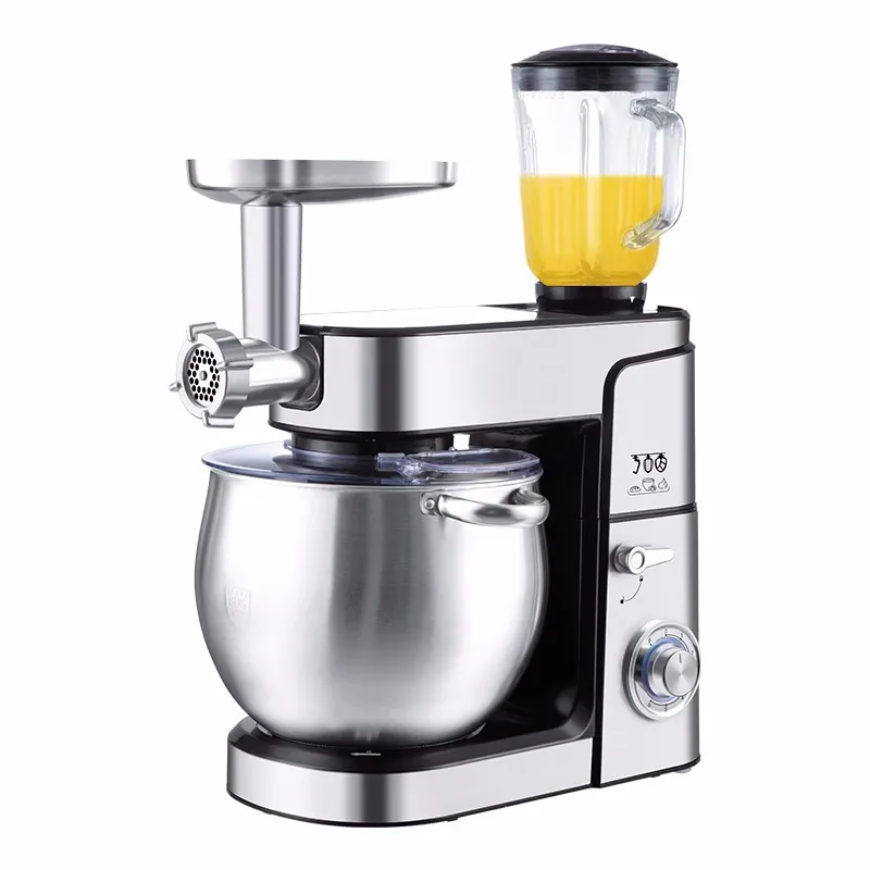 12L Stand Planetary Mixer Meat Grinder Juicer Cake Food Processor 1500W Stainless Steel Bowl and Timer Dough Mixer