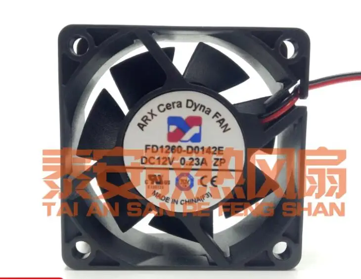 

ARX FD1260-D0142E DC 12V 0.23A 60x60x25mm 2-Wire Server Cooling Fan