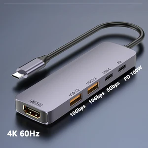 10Gbps USB3.2 Gen2 Hub USB C Splitter Hub 10GB para PC Laptop MacBook Air/Pro iPhone 15/15 más/15 Pro Max Samsung S24 S23 Ultra 8 mejores ventas USB Hub 3.2 - №7