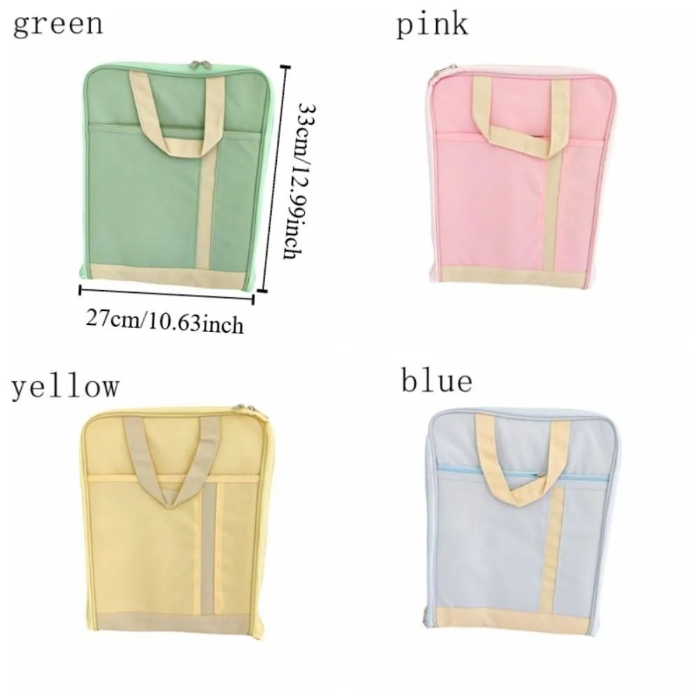 Multi-Functional Document Bags Large Capacity Solid Color Accordion Bag Exam Questions Papers Storage