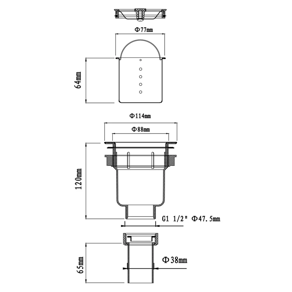 Talea 114mm Stainless Steel Kitchen Sink Strainer basket filter for sink waster Drain Strainer prevent sink garbage
