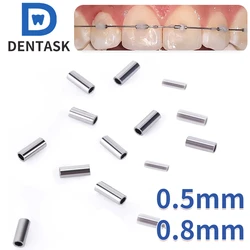 10pcs/Lot DENTASK Dental Orthodontic Crimpable Hooks Mini Stops Small 0.5mm Large 0.8mm Stop Tube Dentistry Ortodoncia Tool