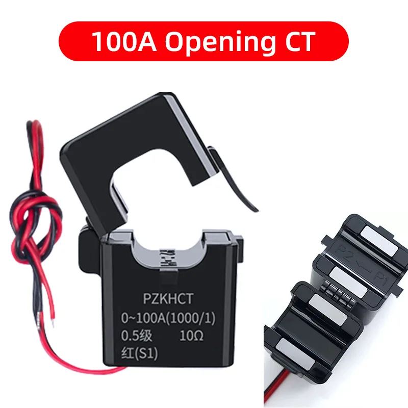 Hochstabiler geteilter Kernstromwandler, offener Typ, Spule CT, AC 32 A, 63 A, 100 A, 500 A, Klemmsensor – Detail 14
