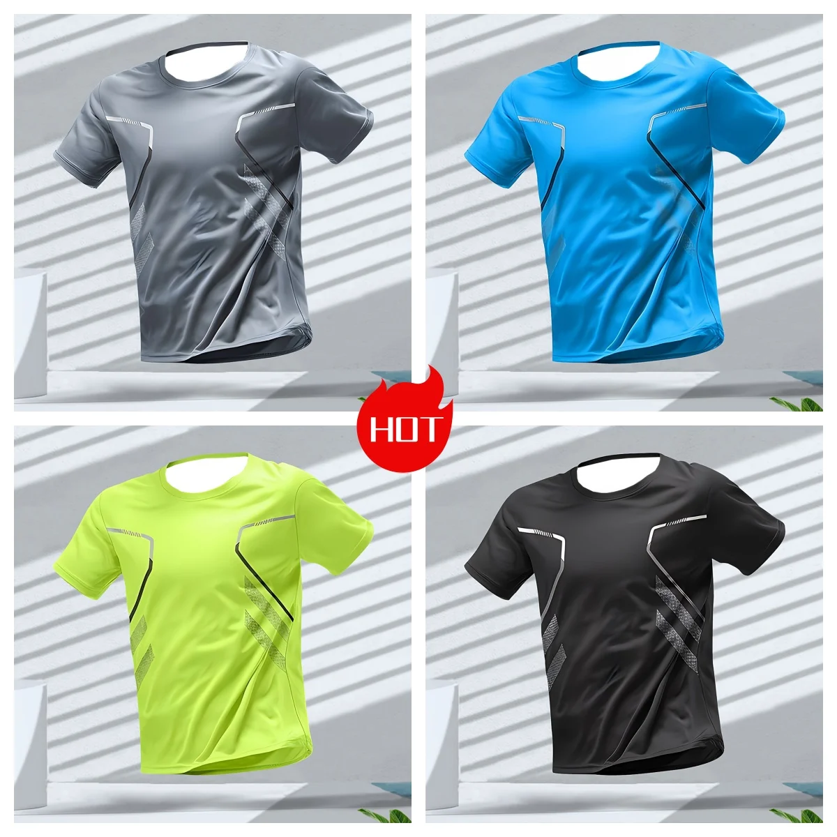 

Summer Men's Printed Quick-drying Breathable Short-sleeved Plus Size Loose Sports Casual T-shirt Multicolor Choice 2025 New Moto