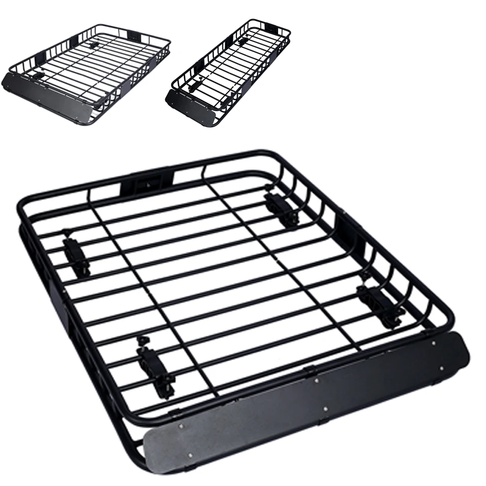 150 Lbs Heavy Duty Roof Rack Cargo Basket Heavy Duty Weather Resistant Top Mount Cargo Rack Luggage Storage For SUV Truck