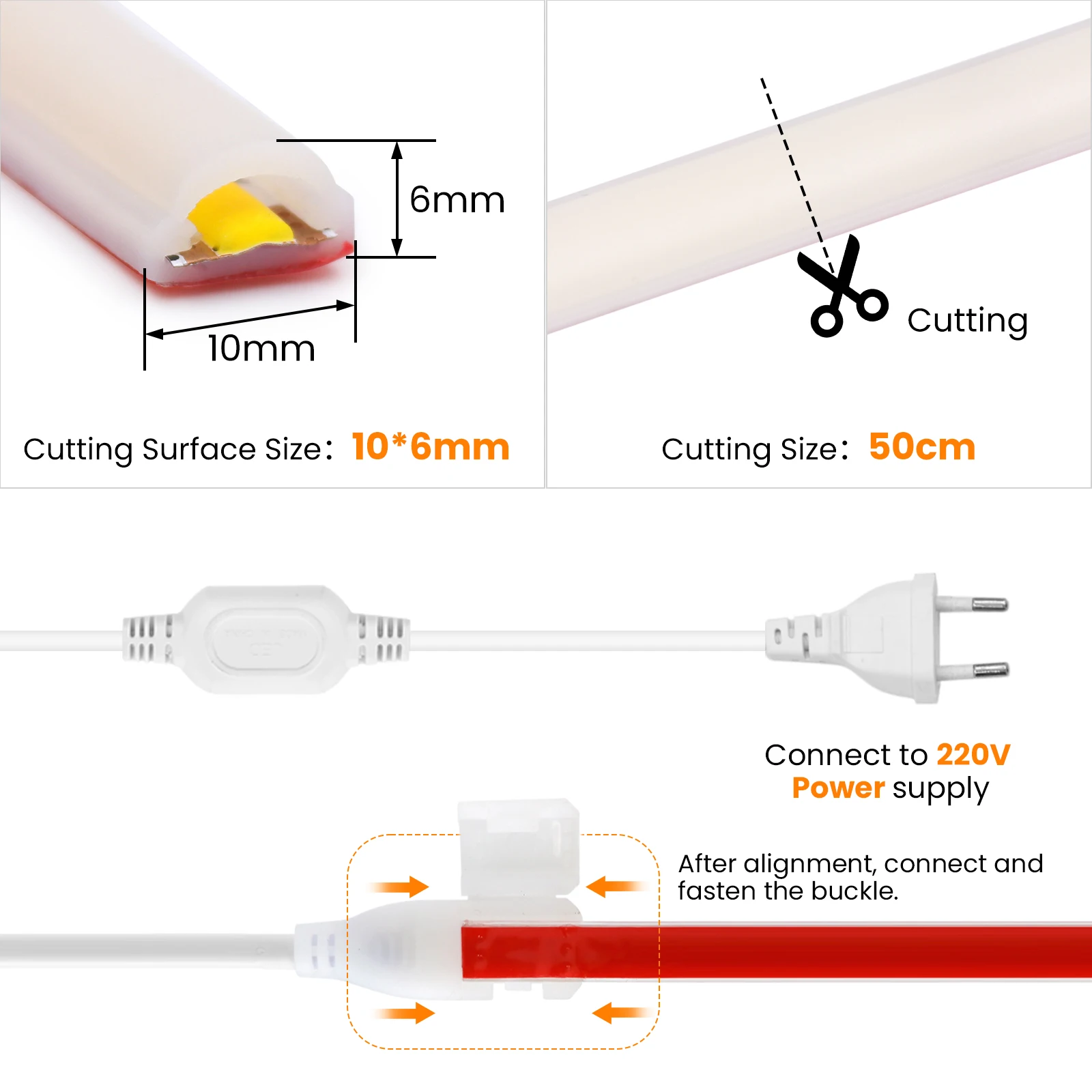 Taśma LED COB 220V wysoka jasność 288 diod led/m taśma Led wodoodporna elastyczna wstążka do pokoju sypialnia kuchnia zewnętrzne oświetlenie ogrodowe