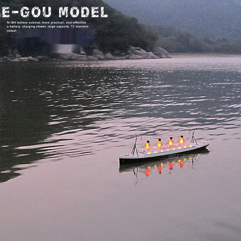 Titanic-barco de crucero con control remoto grande de 81cm, lancha rápida, modelo de juguete acuático, adorno de barco de carreras, barco de juguete eléctrico, regalo