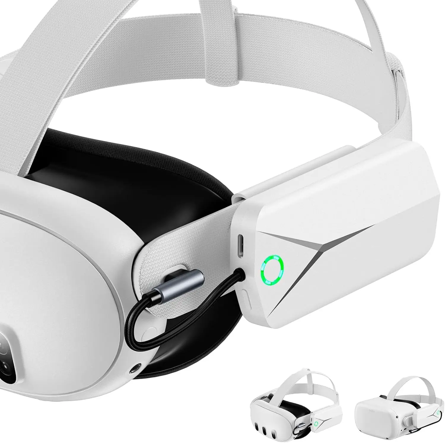 

Аккумуляторный блок 5000 мАч для VR-гарнитур, легкое зарядное устройство, совместимое с аксессуарами Quest 2/3