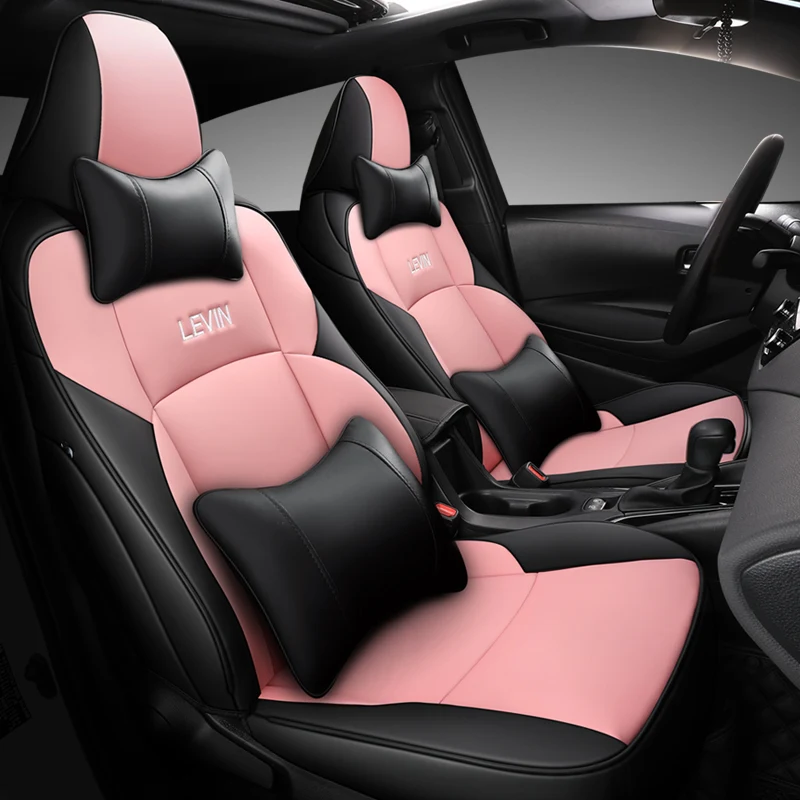 Car Seat Covers for Toyota Corolla Levin 2019-2024 Sedan Waterproof PU Leather Protection Compatible Airbag Interior Accessories