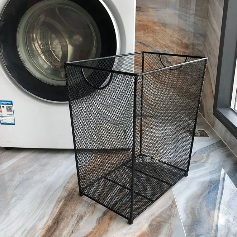 

Nordic Metal Laundry Basket, Simple Dirty Clothes Hamper, Bedroom Clothes Storage Bin, Modern Folding Clothing Organizer