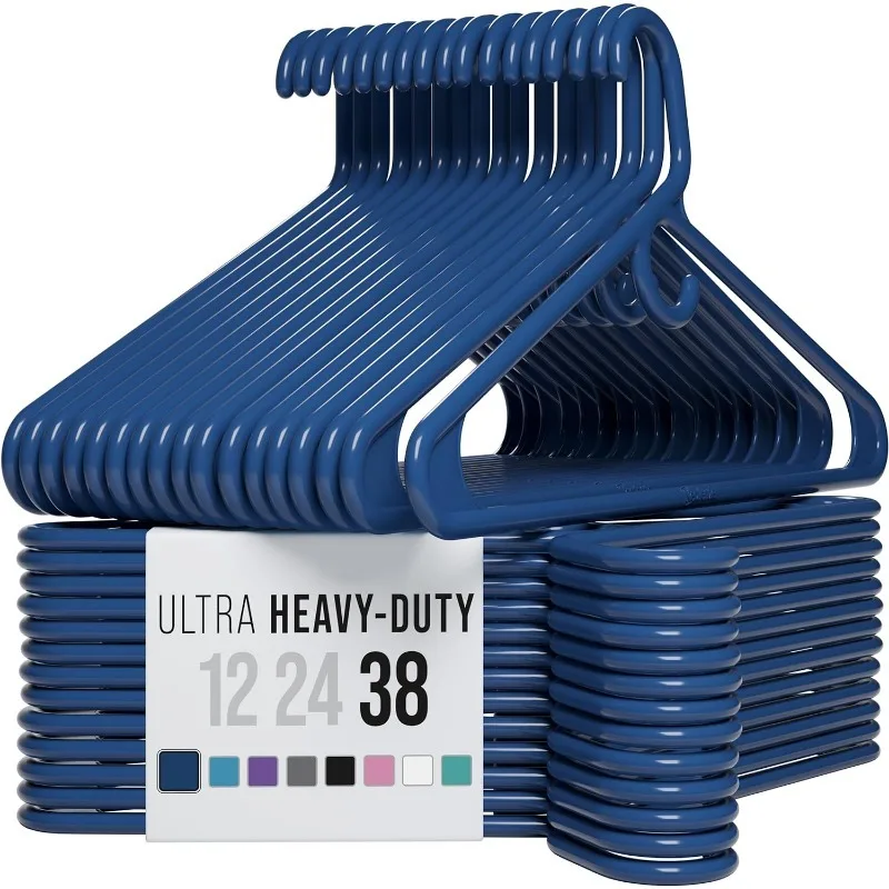 Imagem -03 - Ultra Heavy Duty Cabides de Plástico Durável Brasão Terno e Cabide Pacote de 38 Peças