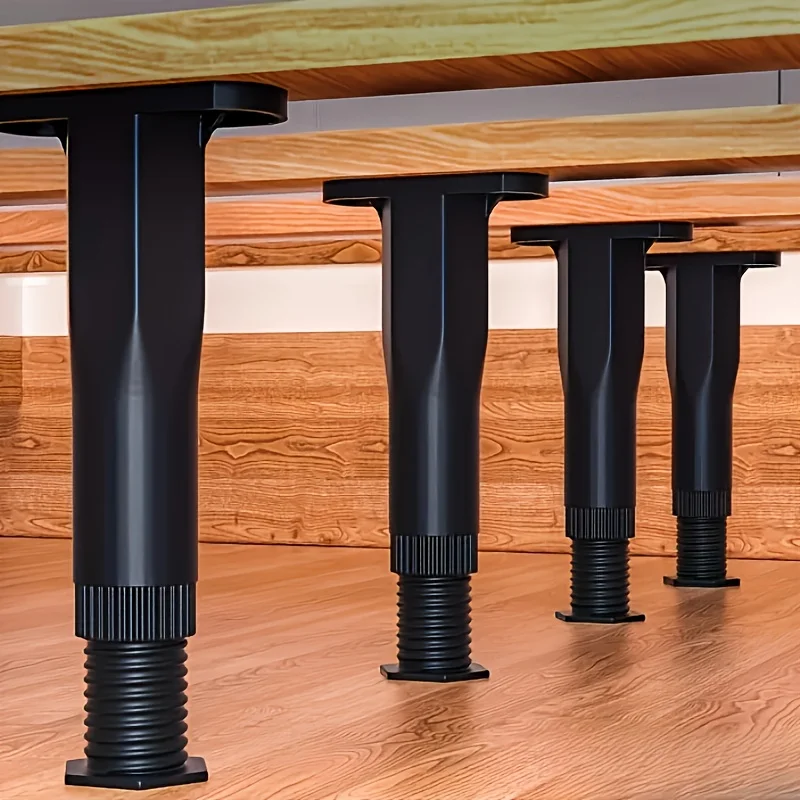 4 قطع من أرجل دعم إطار السرير القابلة للتعديل، أرجل بديلة للأثاث شديدة التحمل للسرير والأريكة والمكتب وخزانة الملابس