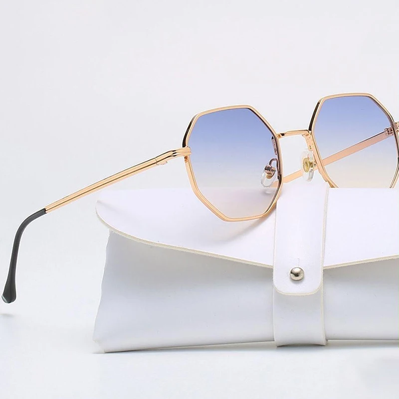 Women's Sunglasses New Fashion Classic Vintage Metal Polygon Men's Sunglasses Sunglasses UV Protection Retro Small Frame