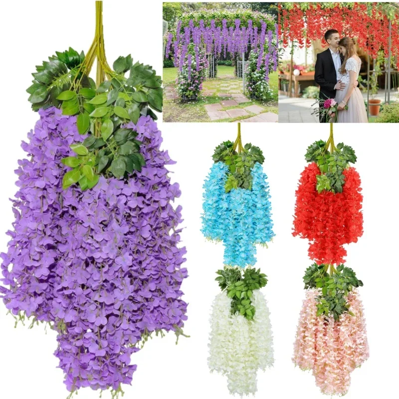 

Искусственная глициния для декора: цветы, лозы, для улицы, свадеб, сада, дома, вечеринок, потолка, дверей, стен, реквизит для фотосъемки