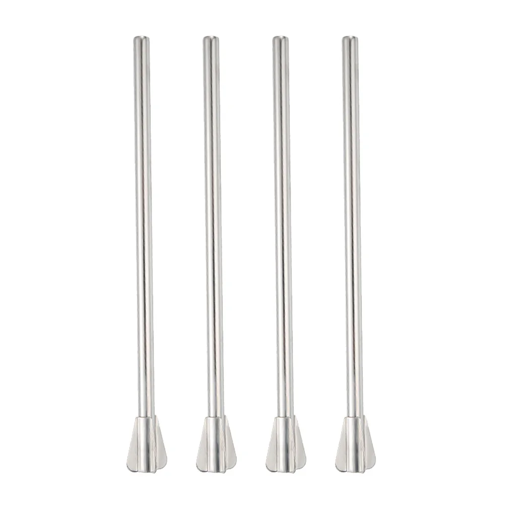 

4Pcs Stainless Steel Colored Straw Stirrer Reusable Durable Metal Drinking Straw Cocktail Milkshakes Smoothies Drinks
