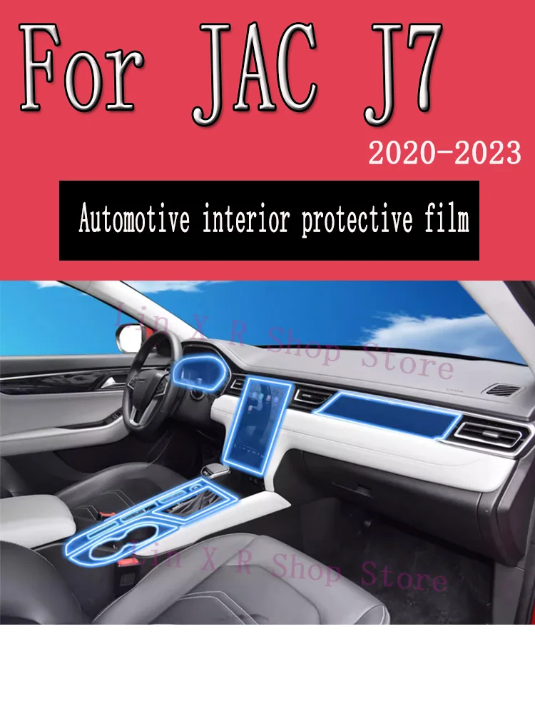 

For JAC J7 2023 2022 Automotive Interior Screen Protective Film TPU Anti-Scratch Gear Panel Dashboard Navigation Sticker Protect