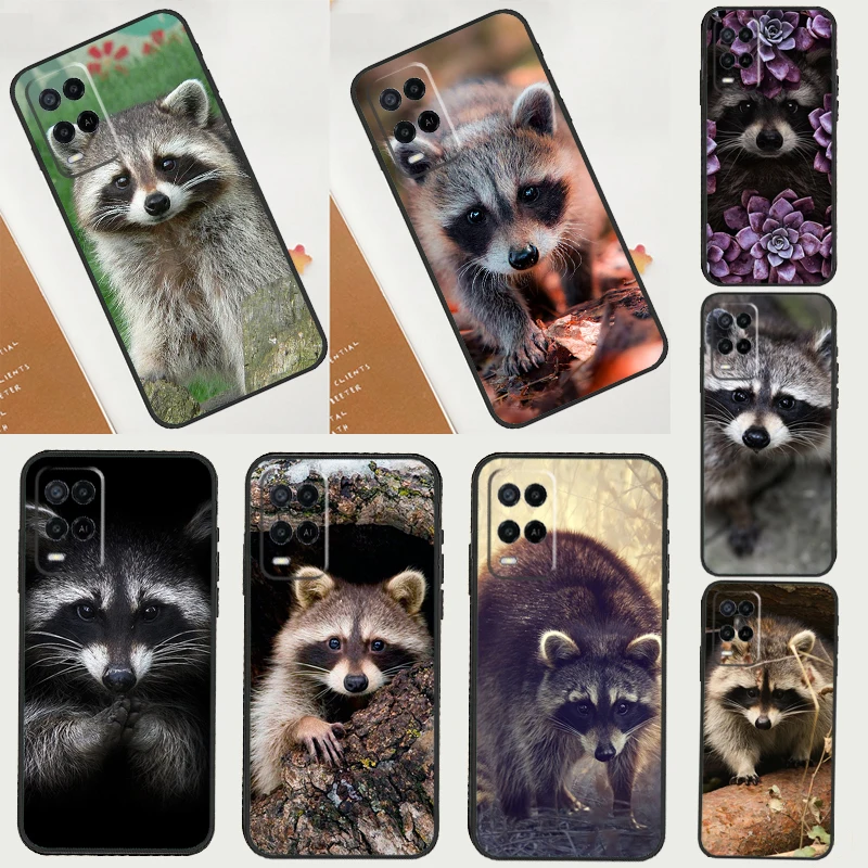 Raccoon Case For OPPO A15 A16 A52 A72 A54 A74 A94 A3S A5S A83 A91 A93 A5 A9 A31 A53 2020 Cover