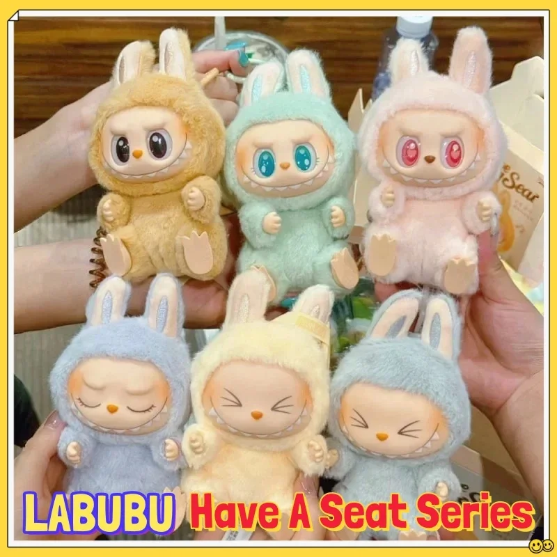 

​ Виниловая фигурка Labubu Have A Seat Series Macaron Palette — загадочная слепая коробка, брелок, художественная игрушка (Kawaii Monster Collectible) ​