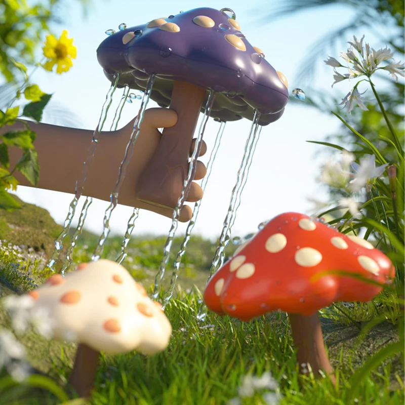 Cartoon Shower head Mushroom Sprinkler Water Spinning Top Multifunctional Toys Ornament Baby Bathroom Bath Toy Water Play Gifts