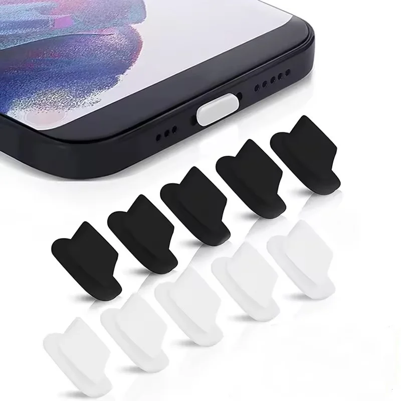 20/10/5Pcs Silicone Dust Plug for iPhone 12 13 14 Pro MAX 8 XS IOS Lightning Charging Port Cover Cap Soft Rubber Dustproof Plugs view 2