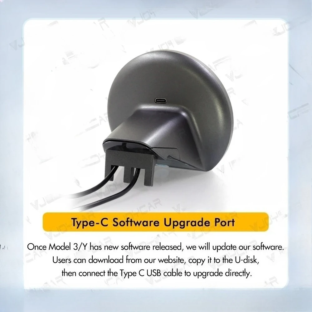 VJOY CAR 3.6'' HD IPS LCD Screen Colorful UI Modern Beautiful Design Mini Dashboard HUD Speedometer Y9 for Tesla Model 3 Model Y