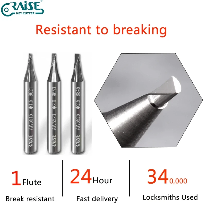 Key Cutter Milling Cutter with Resistant to breakage for Wenxing DEFU Manual Vertical Key Duplicating Machine Locksmith Tools - view 2
