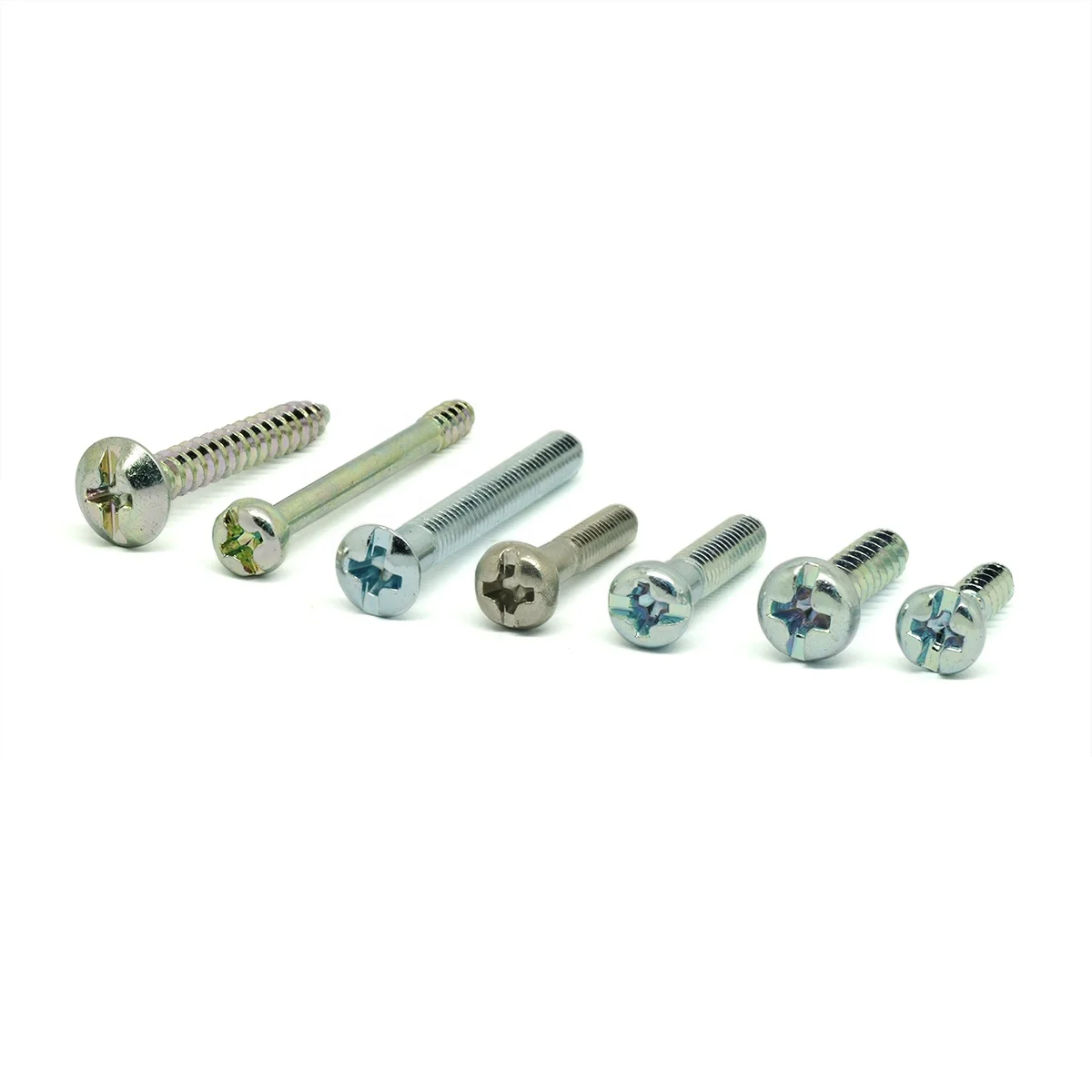10000  pieces Hot Sell 304 Stainless Steel Tornillos Pan Head Phillips Slotted Combo Coarse Fine Thread Self Tappings Screw