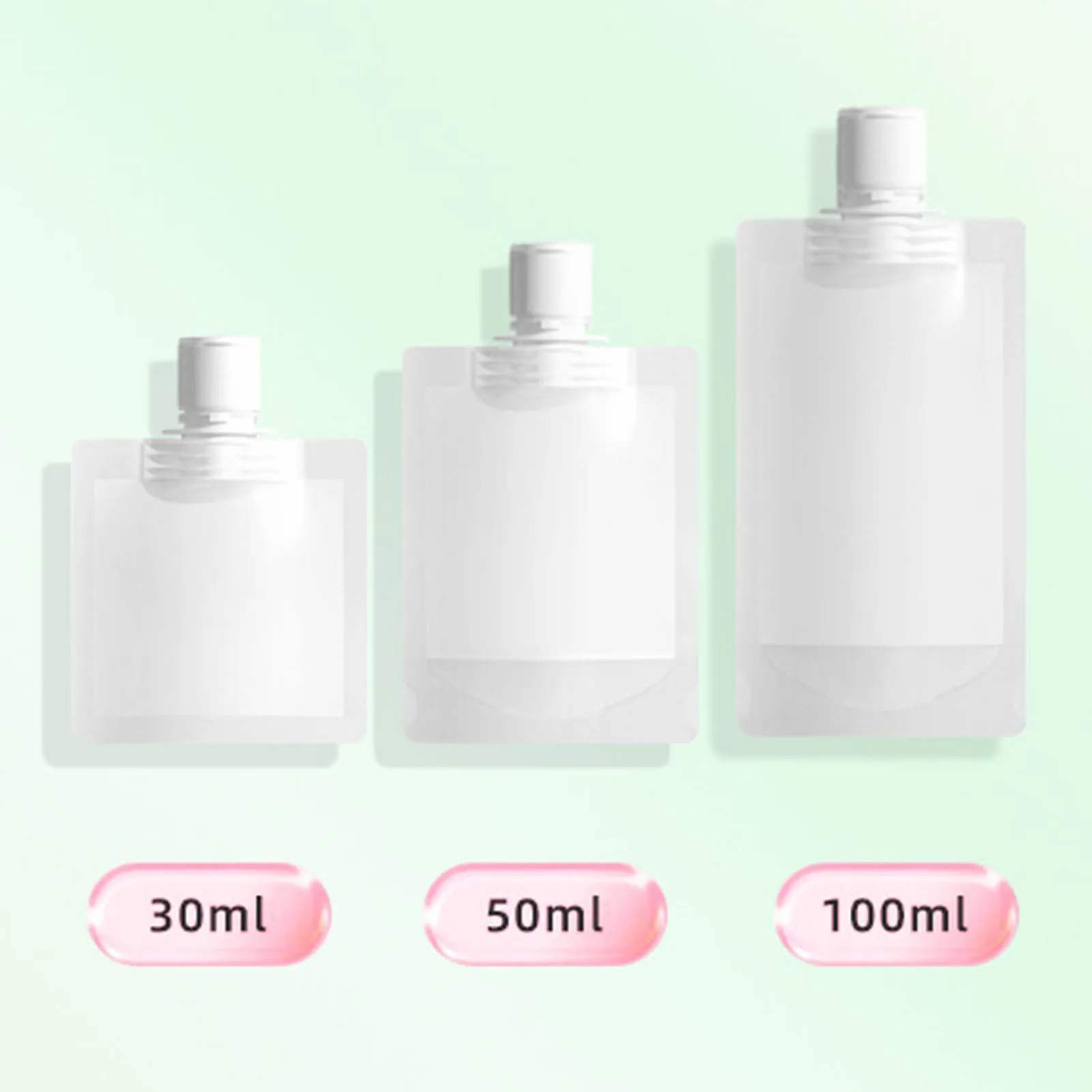 Tragbare Reise flüssigkeiten Make-up-Verpackungs beutel Flip-Deckel leere Flaschen Behälter transparente Einweg-Kosmetik flasche versiegelte Tasche