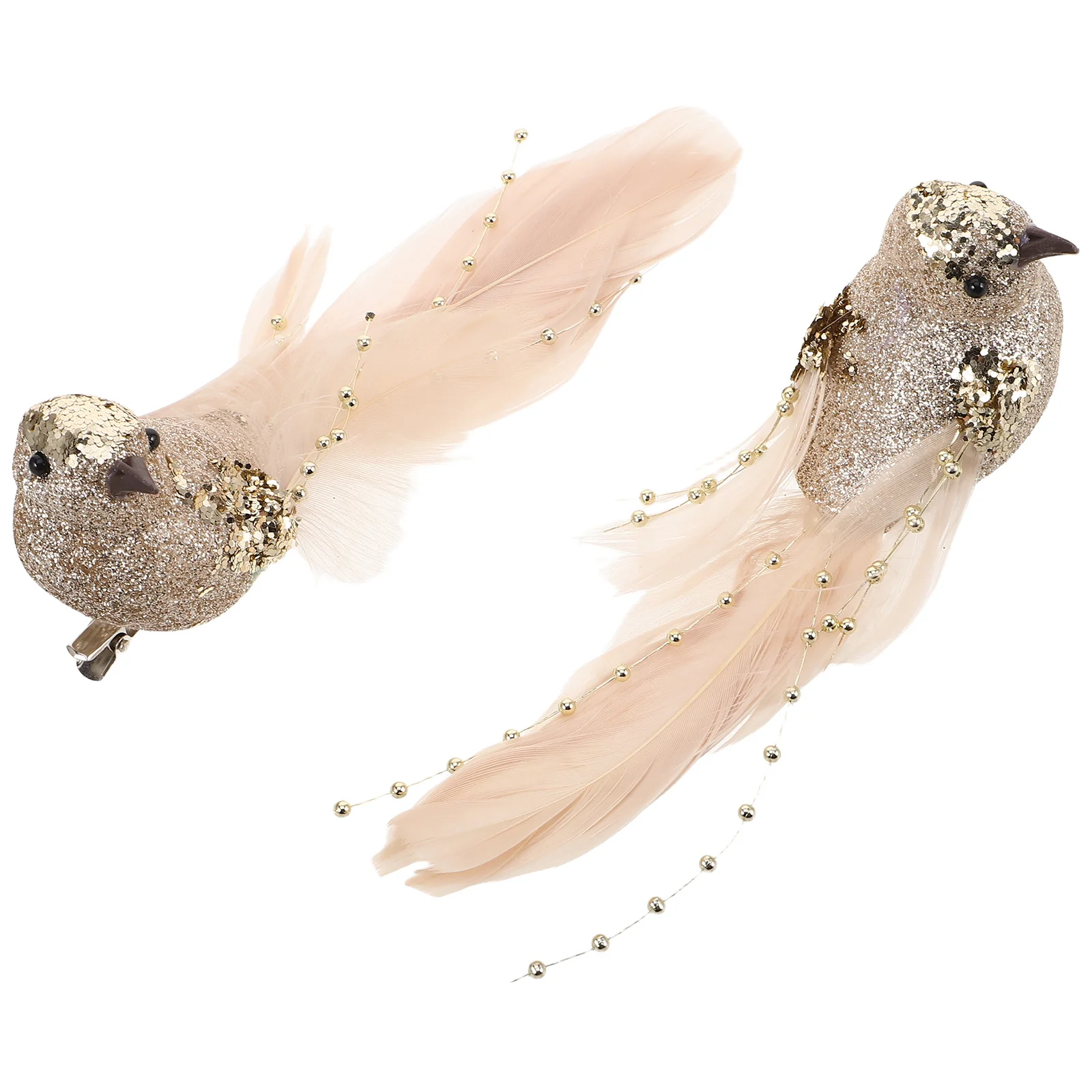 

2Pcs Artificial Birds for Tree Decor Realistic Simulated Dove Holiday Party Home Decor Bright Colors Artificial Birds Realistic