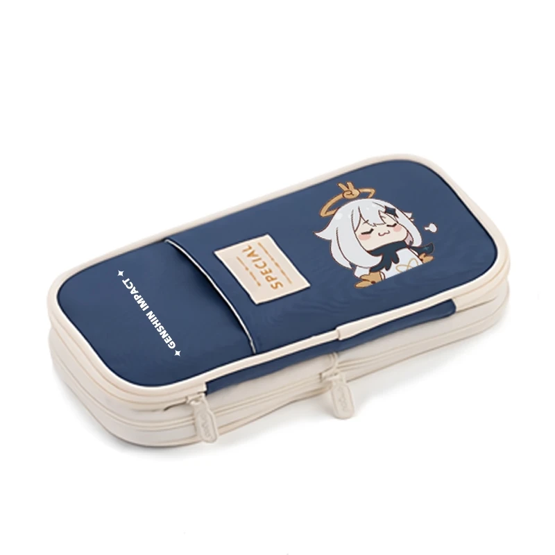 Чехол для карандашей с рисунком аниме Genshin Impact Zhongli Klee