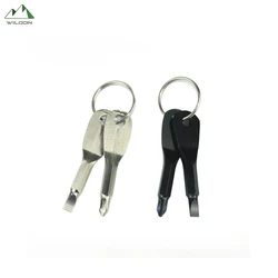 Portable Screwdriver, Outdoor EDC Portable Multifunctional Tool Straight Screwdriver Cross Screwdriver with Keychain