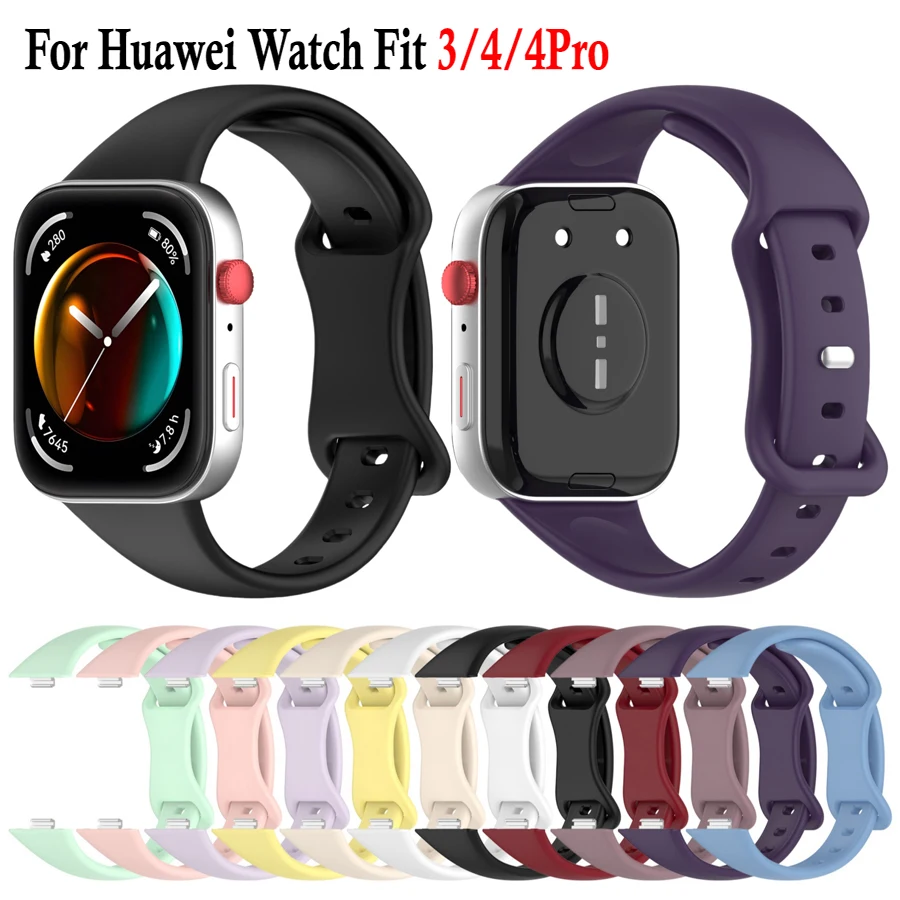

Soft Silicone Strap For Huawei Watch Fit 3 4 Fit 4 Pro Smartwatch Sport Bracelet Replacement Wristband For Huawei Fit 3 4 Strap