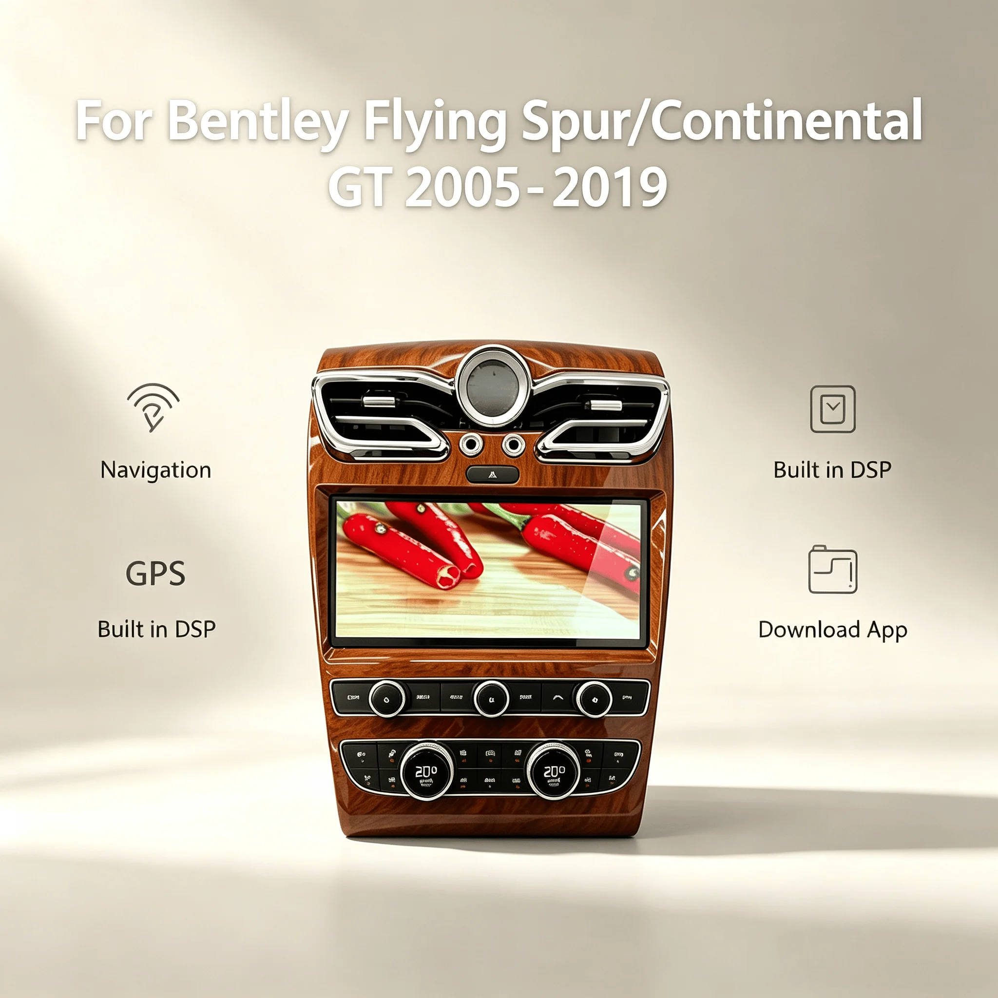 Radio CarPlay Bluetooth GPS Navigation 4G WiFi Stereo For Bentley Flying Spur Continental GT 2005- 2019 Multimedia Head unit