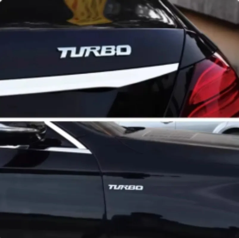 Universal 3D Metal Letter Car Styling TURBO Boost Loading Boosting Emblem Badge Sticker Decal Auto Accessories